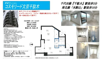 コスモリード文京千駄木 604号 0