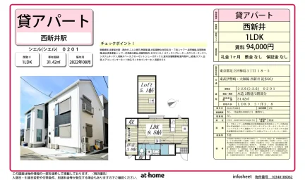 Modern 1LDK Condo in Umejima 0