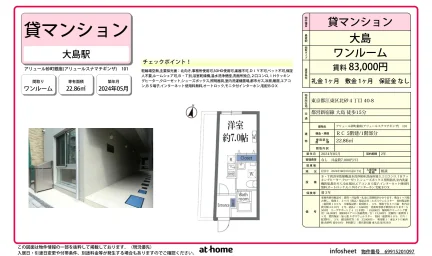 Brand New Studio Condo in Kitasuna 0