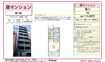 Modern Studio Condo Near Station in Kikukawa 0