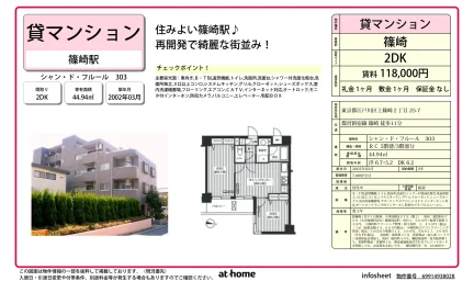 2DK Condo in Kamishinozaki 0