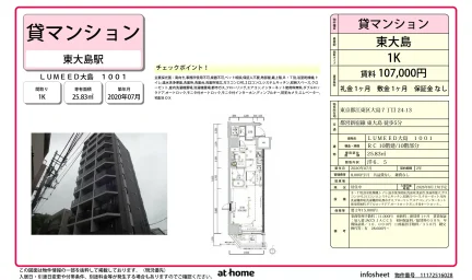 Modern Studio Condo Near Station in Ojima 0