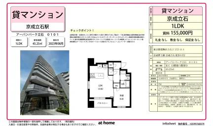 Modern 1LDK Condo in Higashitateishi 0