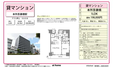 Modern 1LDK Condo Near Station in Narihira 0