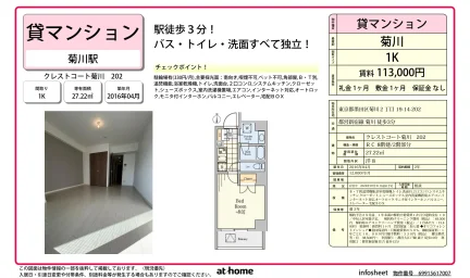 Modern Studio Condo Near Station in Kikukawa 0