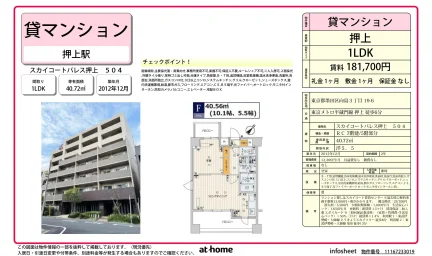 1LDK Condo Near Station in Mukojima 0