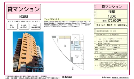 1LDK Condo Near Station in Asakusabashi 0