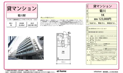 Modern Studio Condo in Tatekawa 0