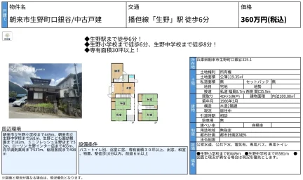 兵庫県朝来市生野町口銀谷 中古戸建 0