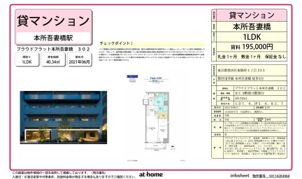 Modern 1LDK Condo Near Station in Higashikomagata 0