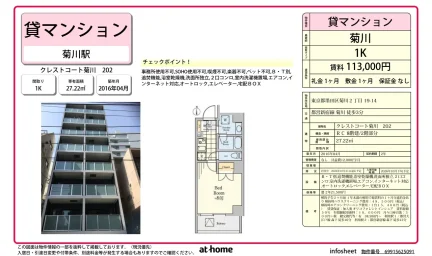 Modern Studio Condo Near Station in Kikukawa 0