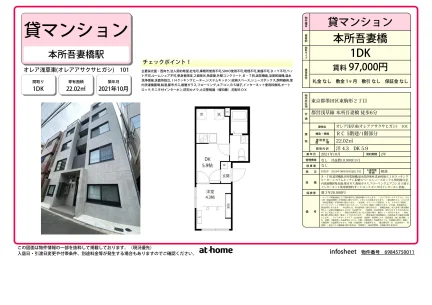 Modern 1DK Condo Near Station in Higashikomagata 0