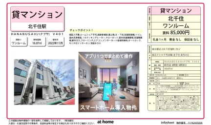 Modern Studio Condo Near Station in Senju asahicho 0