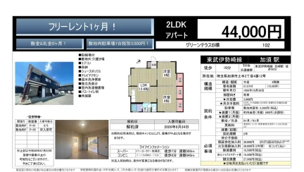 グリーンテラスB棟 102号 0