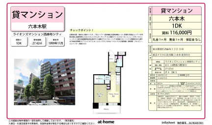 1DK Condo in Nishiazabu 0
