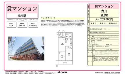 Brand New 2LDK Condo Near Station in Higashimukojima 0