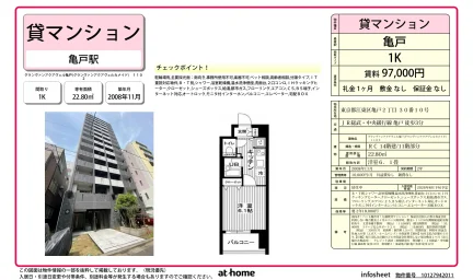 Studio Condo Near Station in Kameido 0