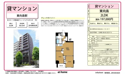 Modern 2LDK Condo Near Station in Higashimukojima 0