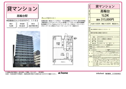 Modern 1LDK Condo Near Station in Shirokanedai 0