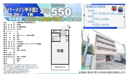 Classic Studio Condo in Koshien 9-bancho 0