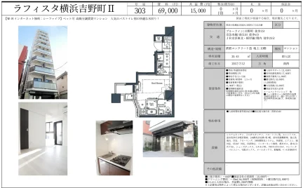 ラフィスタ横浜吉野町Ⅱ 303号 0