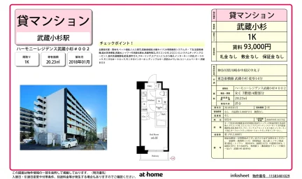 Modern Studio Condo in Nakamaruko 0