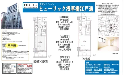 Modern Studio Condo Near Station in Asakusabashi 0