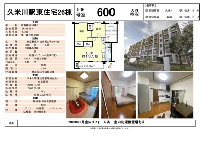 Well-Kept 2-Bedroom Condo in Hagiyamacho 0