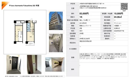 Piece charmante Fukushima 202号室 202号 0