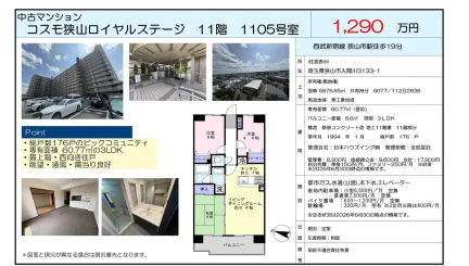 コスモ狭山ロイヤルステージ 1105号 0