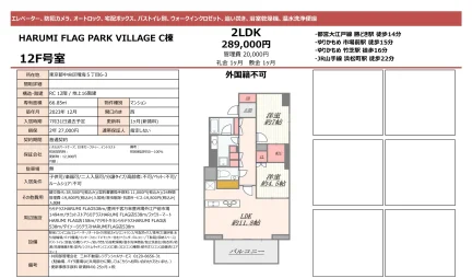 HARUMI FLAG PARK VILLAGE C棟 12F号室 0