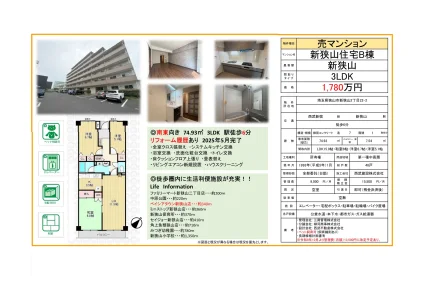 新狭山住宅B棟 3LDK 0