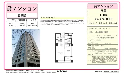 1LDK Condo Near Station in Shimomeguro 0