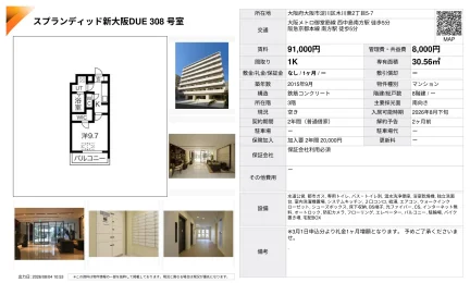 スプランディッド新大阪DUE 308号 0