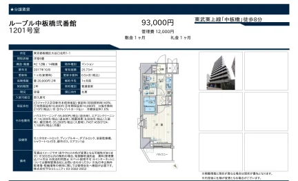 ルーブル中板橋弐番館 1201号 0