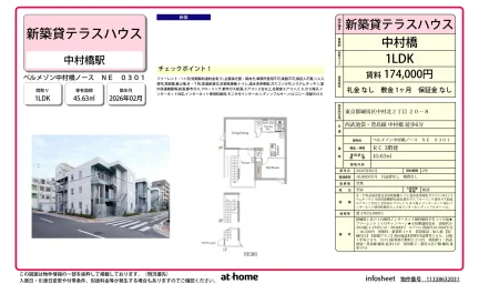 Brand New 1LDK Near Station in Nakamuraminami 0