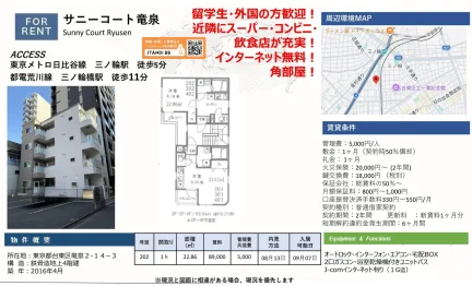 サニーコート竜泉 202号 0