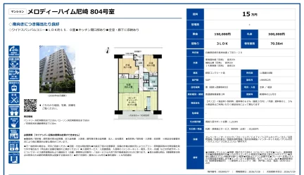 メロディーハイム尼崎 804号 0