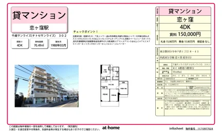 Classic 4DK Condo Near Station in Tokura 0