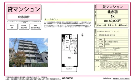Studio Condo Near Station in Akabanenishi 0