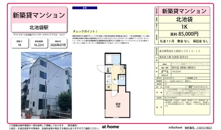 Brand New Studio Condo Near Station in Kamiikebukuro 0
