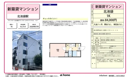 Brand New Studio Condo Near Station in Kamiikebukuro 0