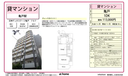 1DK Condo Near Station in Kameido 0