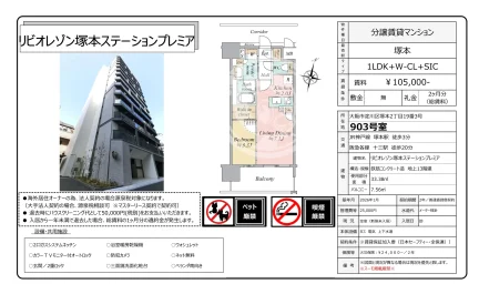 リビオレゾン塚本ステーションプレミア 903号室 0