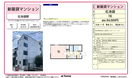 Brand New Studio Condo Near Station in Kamiikebukuro 0