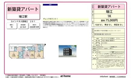 Brand New Studio Condo in Nishimizue(4-chome1-2-ban.10-27-ban 0