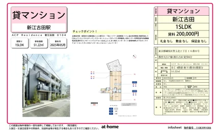 Brand New 1SLDK Condo in Toyotamaminami 0