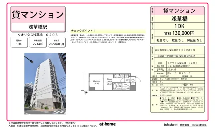 Modern 1DK Condo Near Station in Asakusabashi 0