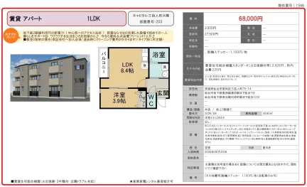 キャピタル三百人町A棟 203号 0