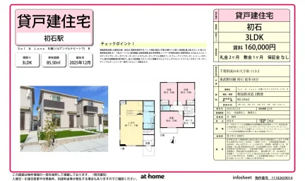 Brand New 3LDK House in Minaminagareyama 0